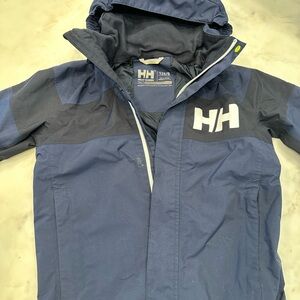 Helly Hansen Blue Raincoat Waterproof Hooded Design
